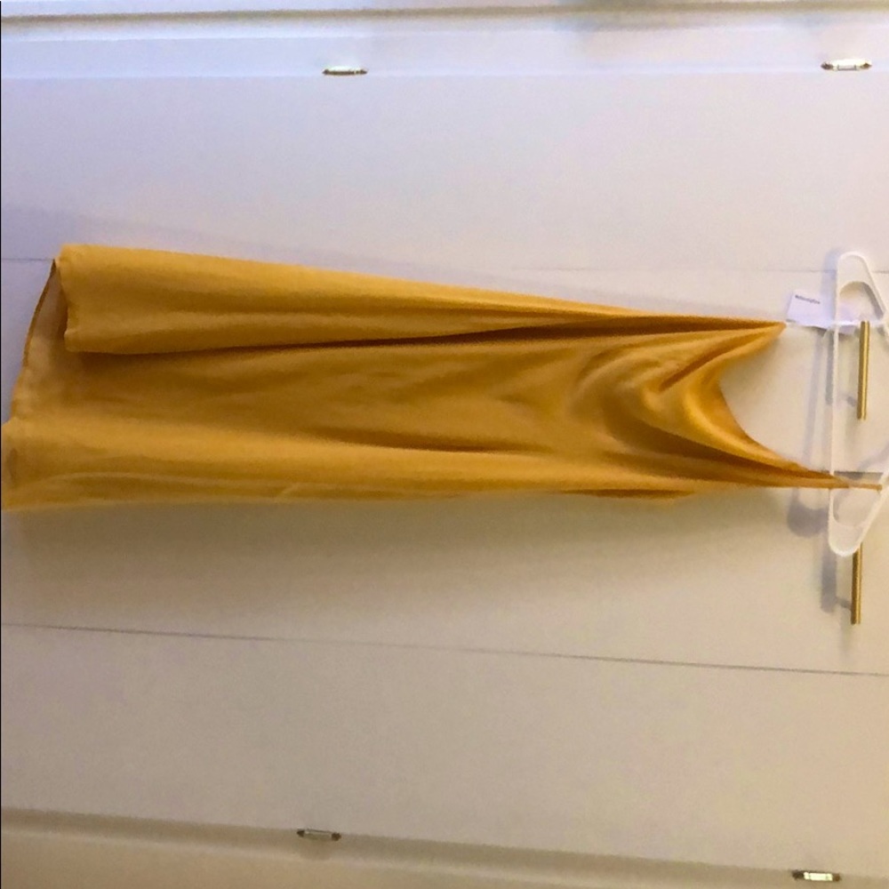 Reformation one shoulder East side dress yellow